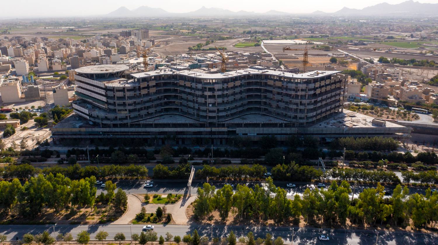 Isfahan Healthcare City master plan aerial view